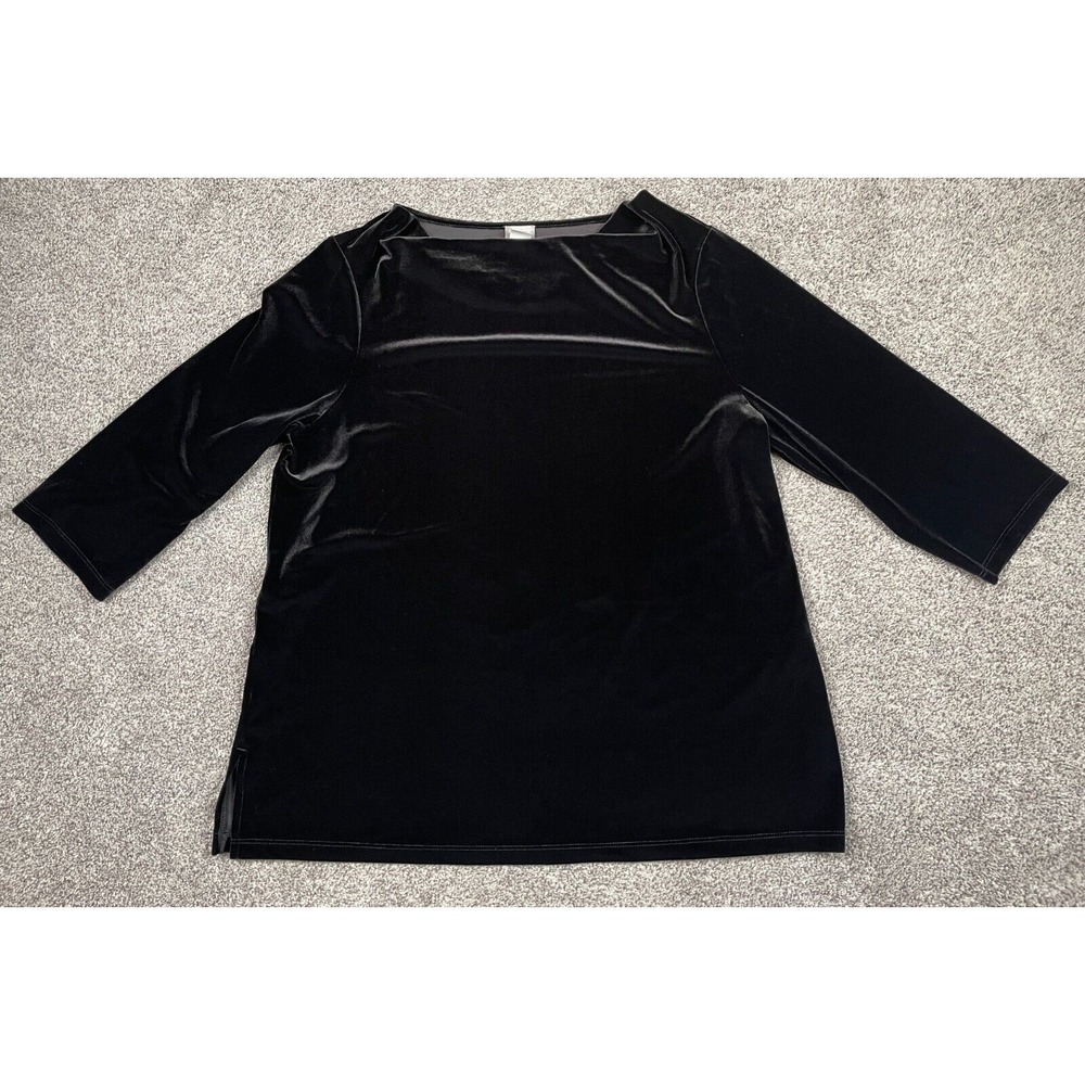 Chicos Shirt Womens 3 XL 16 18 Velvet Whimsigoth Witchy Grunge Fairy Goth Top